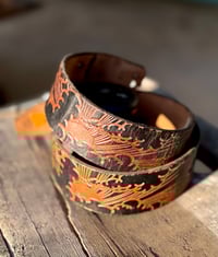 Image 3 of  Original Tom Fugle Sunset by Dave Mann Leather Belt