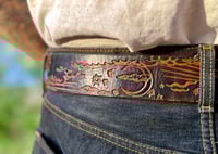 Image 4 of  Original Tom Fugle Sunset by Dave Mann Leather Belt