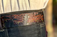 Image 5 of  Original Tom Fugle Sunset by Dave Mann Leather Belt