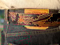 Image 1 of  Original Tom Fugle Sunset by Dave Mann Leather Belt