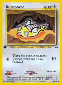 Dunsparce - Neo Discovery 1st Edition - Near Mint