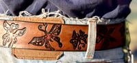 Image 6 of Original Tom Fugle Butterflies Leather Belt