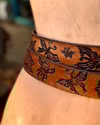 Image 3 of Original Tom Fugle Butterflies Leather Belt