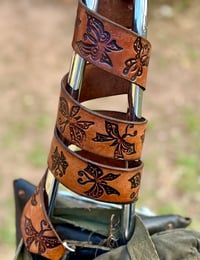 Image 2 of Original Tom Fugle Butterflies Leather Belt
