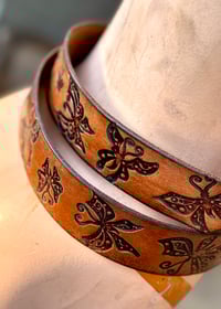 Image 4 of Original Tom Fugle Butterflies Leather Belt