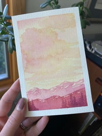 Image 1 of Sunset Thunderhead - Customizable Original Watercolor