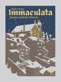 Image 1 of Immaculata Roman Catholic Church 1930s Travel Print