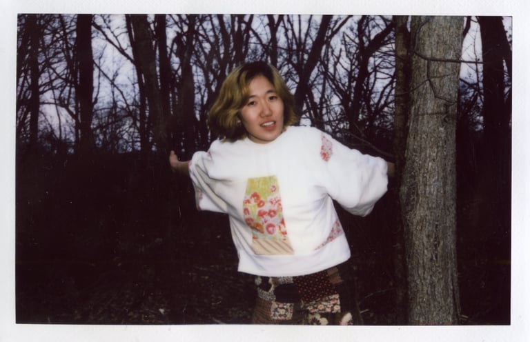 prismatic blossom tee: pucker bunch