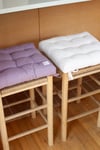 16" Tufted Cotton Chair Cushion