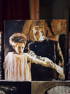 Bride and The Monster 14x14 Original Painting 