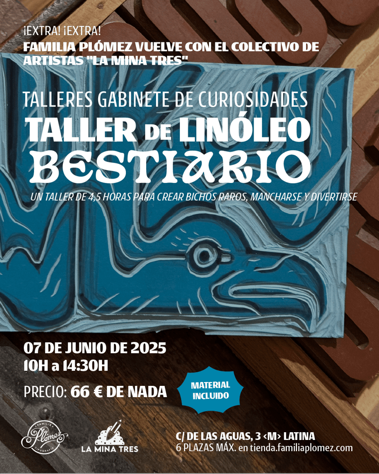 Image of Taller de Linóleo Bestiario II - 07 Junio