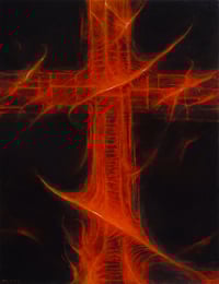 Image 1 of untitled, 20x26" oil painting on wood panel, 2025