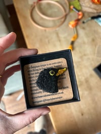 Blackbird Hand Stitched Brooch