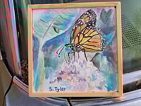 Image 1 of "Monarch on Milkweed" Originial Watercolor Painting by Sandy Tyler 