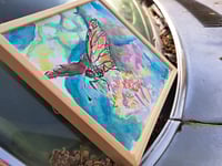Image 2 of "Snacking Monarch" Original Watercolor Painting by Sandy Tyler 