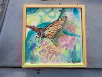 Image 5 of "Snacking Monarch" Original Watercolor Painting by Sandy Tyler 