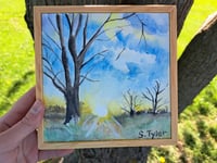Image 4 of "Salamander Run Sunset" Original Watercolor Painting by Sandy Tyler 