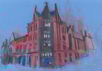 Image 2 of Corner Of Maxwell Road and Pollokshaws Road - Charcoal, Soft Pastels and Pencil on Paper 