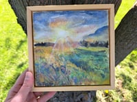 Image 4 of "Landing Zone Sunset" Originial Watercolor Painting by Sandy Tyler 
