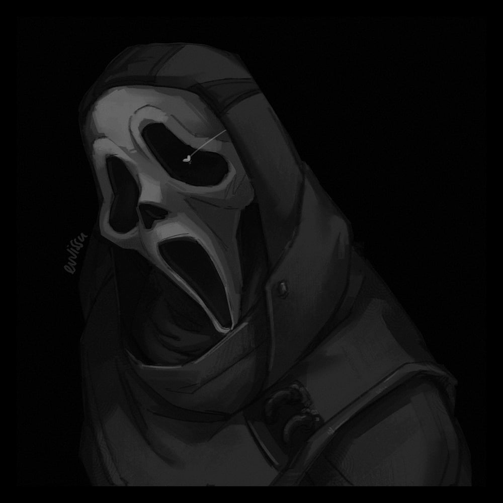Image of GHOSTIE PORTRAIT SQUARE PRINT