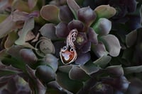 Handmade Copper Wire Wrapped Carnelian Heart Pendant