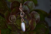 Handmade Copper Wire Wrapped Amethyst/Mother of Pearl and Black Onyx Wand Pendant