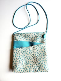 Image 2 of Turquoise Cheetah Double-Breasted Cross Body Bag