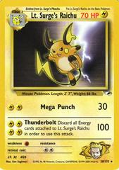 Lt. Surge's Raichu - Gym Heroes Unlimited - Near Mint