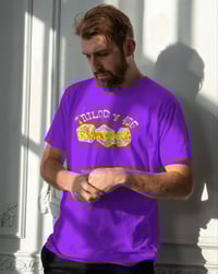 Image 3 of “Royal Purple Roll Tee – 456 Gold Dice Edition”