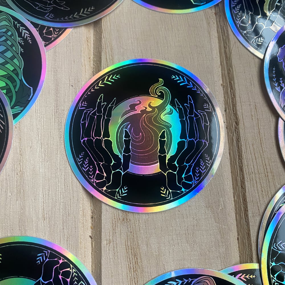 Image of Holographic Skeleton Sticker