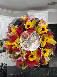 Rooster Theme Door Wreath