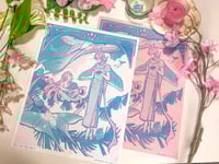 Image 2 of The Moth Tarot Card Riso Print