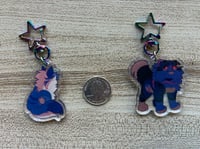 Image 6 of 2” Warriors Protagonist Holographic Keychains