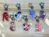 Image 5 of 2” Warriors Protagonist Holographic Keychains