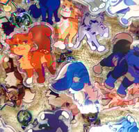 Image 1 of 2” Warriors Protagonist Holographic Keychains