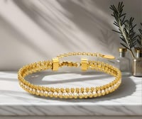 Image 3 of Chain Tennis Bracelet - 14k PVD Gold