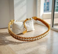 Image 6 of Chain Tennis Bracelet - 14k PVD Gold
