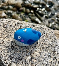 Image 1 of Wally the Teeny Whale Rock 🐋💙