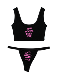 Image 4 of ANTI SOCIAL STAR SCOOP NECK TOP SET