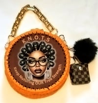 Image 1 of K.N.O.T.S. Mini Power Purse – Turmeric Vibes & Pom Pom Sass