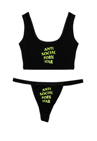 Image 2 of ANTI SOCIAL STAR SCOOP NECK TOP SET