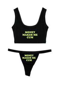 Image 1 of MONEY MAKES ME WET SCOOP NECK TOP SET