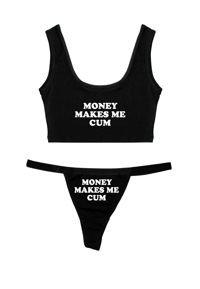Image 3 of MONEY MAKES ME WET SCOOP NECK TOP SET
