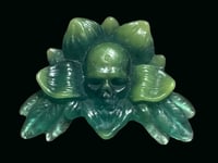 Image 1 of Skullflower Wallhanger- Forest and Lime Green
