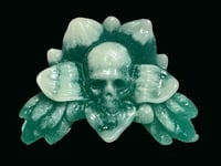 Image 1 of Skullflower Wallhanger- Transparent Green and Glow