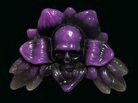 Image 1 of Skullflower Wallhanger- Purple and Charcoal