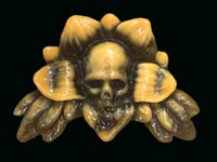 Image 1 of Skullflower Wallhanger- Orange and Root Beer