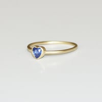 Image 4 of Blue Sapphire Heart Promise Ring