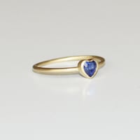 Image 2 of Blue Sapphire Heart Promise Ring