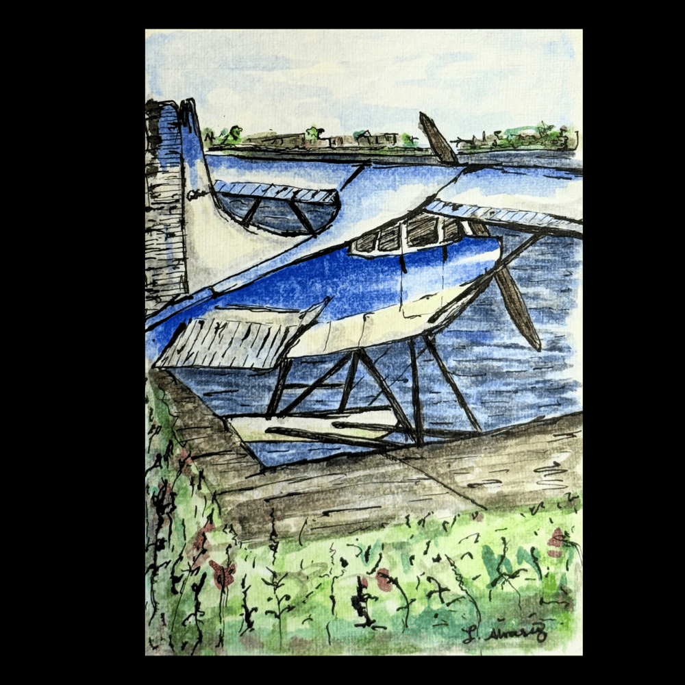 Image of “Seaplane in Anchorage” (2024) - Original Artwork